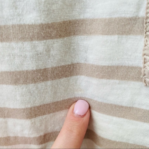 Free People Striped Tank Top Cream Sz Small - Picture 4 of 13